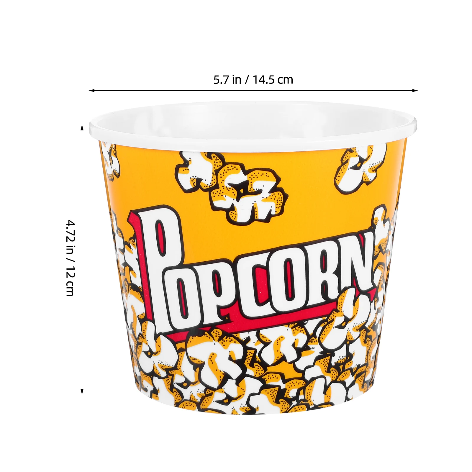 10Pcs Popcorn Basket Reusable Plastic Popcorn Bucket Containers for Movie Night