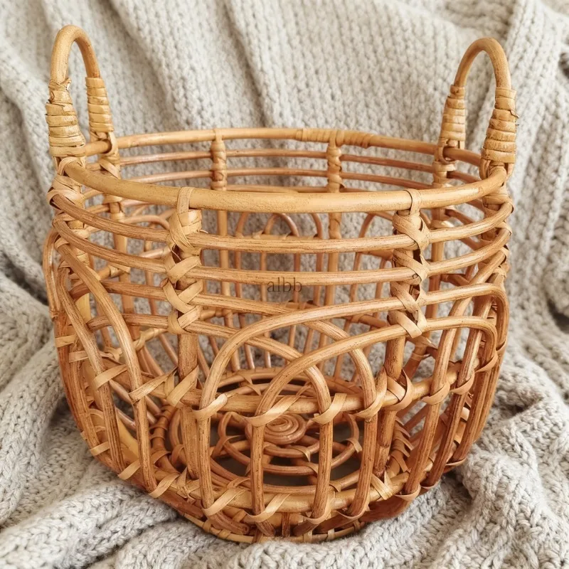 

1 шт., ретро корзина ручной работы, реквизит для детской фотосессии, студия позирования для новорожденных, реквизит для фотосессии, подарок для фотографии мальчиков и девочек