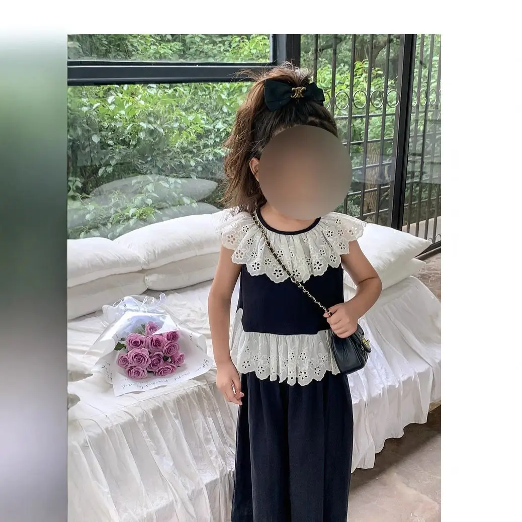 

Neckline And Hem Top+Pants 2 Piece Set Cute Kids' Clothing Sets