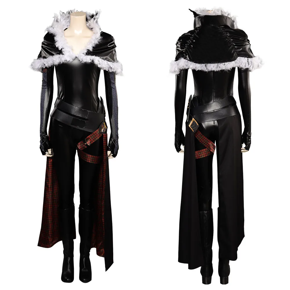 Final Fantasy XVI Benedikta Harman Cosplay Black Leather Uniform FF16 Costume Adult Women Roleplay Halloween Suit for Disguise