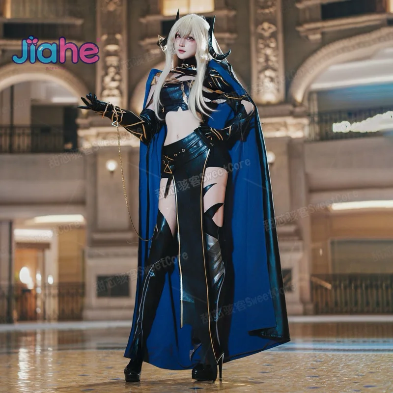 Sin Cosplay Costume Game Path to Nowhere High quality leather tops shorts cloaks gloves headwear, socks prop Halloween uniform