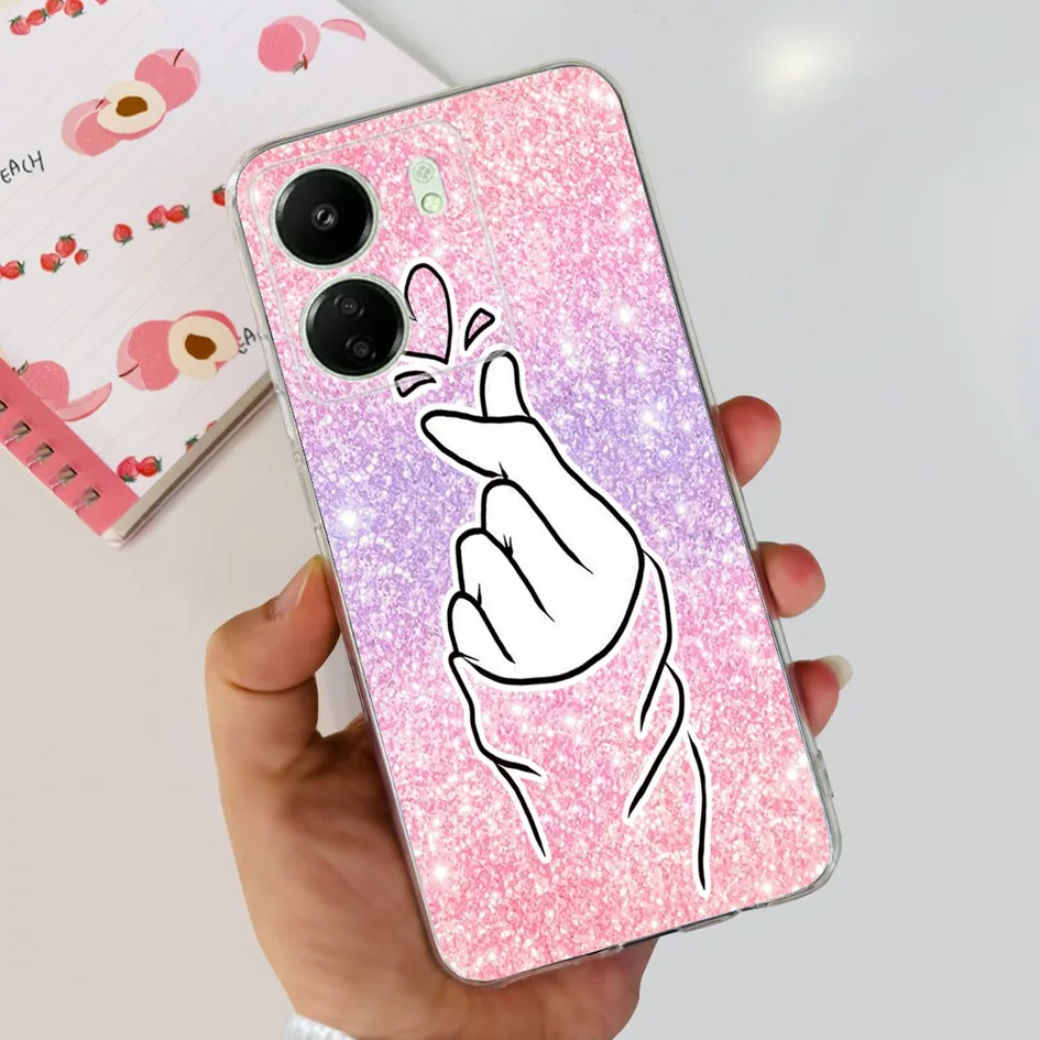 For Redmi 13C Case For Xiaomi Poco C65 Cover 2023 Fashion Space Leopard Soft Silicone Covers For Xiaomi Redmi 13C PocoC65 Bumper