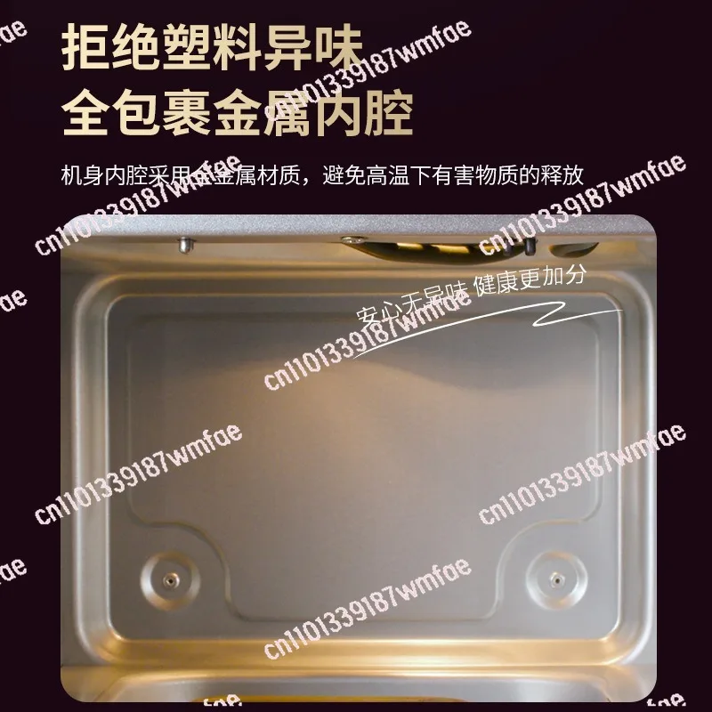 Stainless steel air fryer household 0 coating new large capacity double heat source visual electric fryer