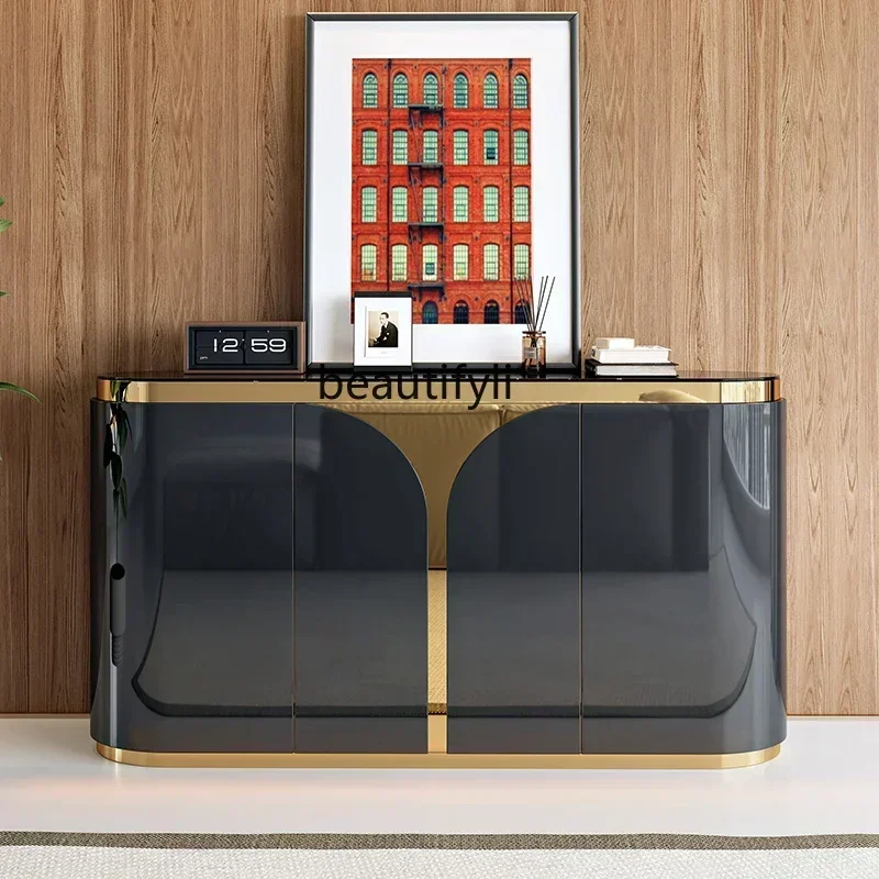 

SS new style Italian light luxury meal side porch paint shoe cabinet storage simple side cabinetss 7486