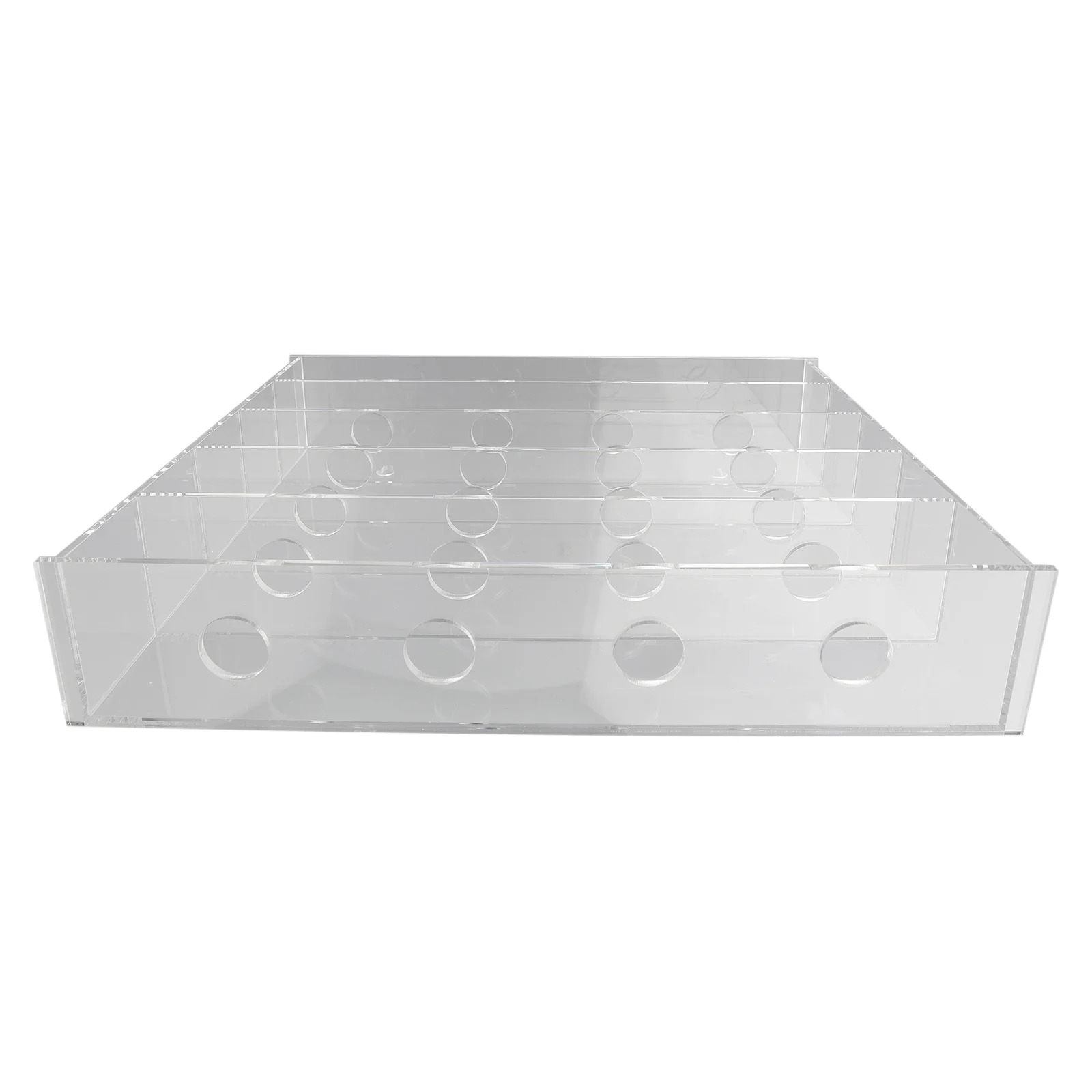 Wall Mounted Display Case for Golf Balls Table Tennis Balls and Baseballs with 16 Grooves for Neat Arrangement
