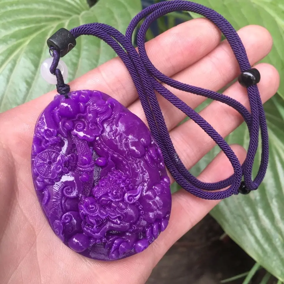 Pure Natural Stone Sugilite South Africa Shuzulai Business Is Booming, Elegant Purple Lady Pendant