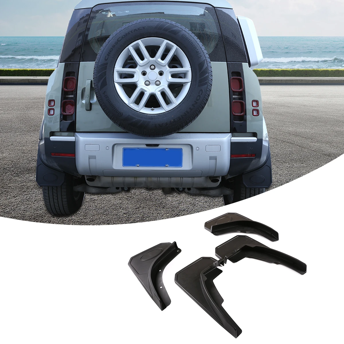 

For Land Rover Defender 90 110 L663 2020-2023 ABS Black Car Fender Liner Fender Splash Guard Car Protection Accessories