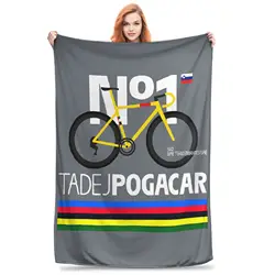Tadej Pogacar Blanket Warm Cozy Fluffy Cycling Pogi Team Tour De France Throw Blankets for Bed Multi-size