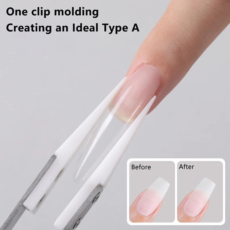 Stainless Steel Nails Shaping Tool Tweezers Nail Extension Clips For Nail Extension Nail Art Manicure