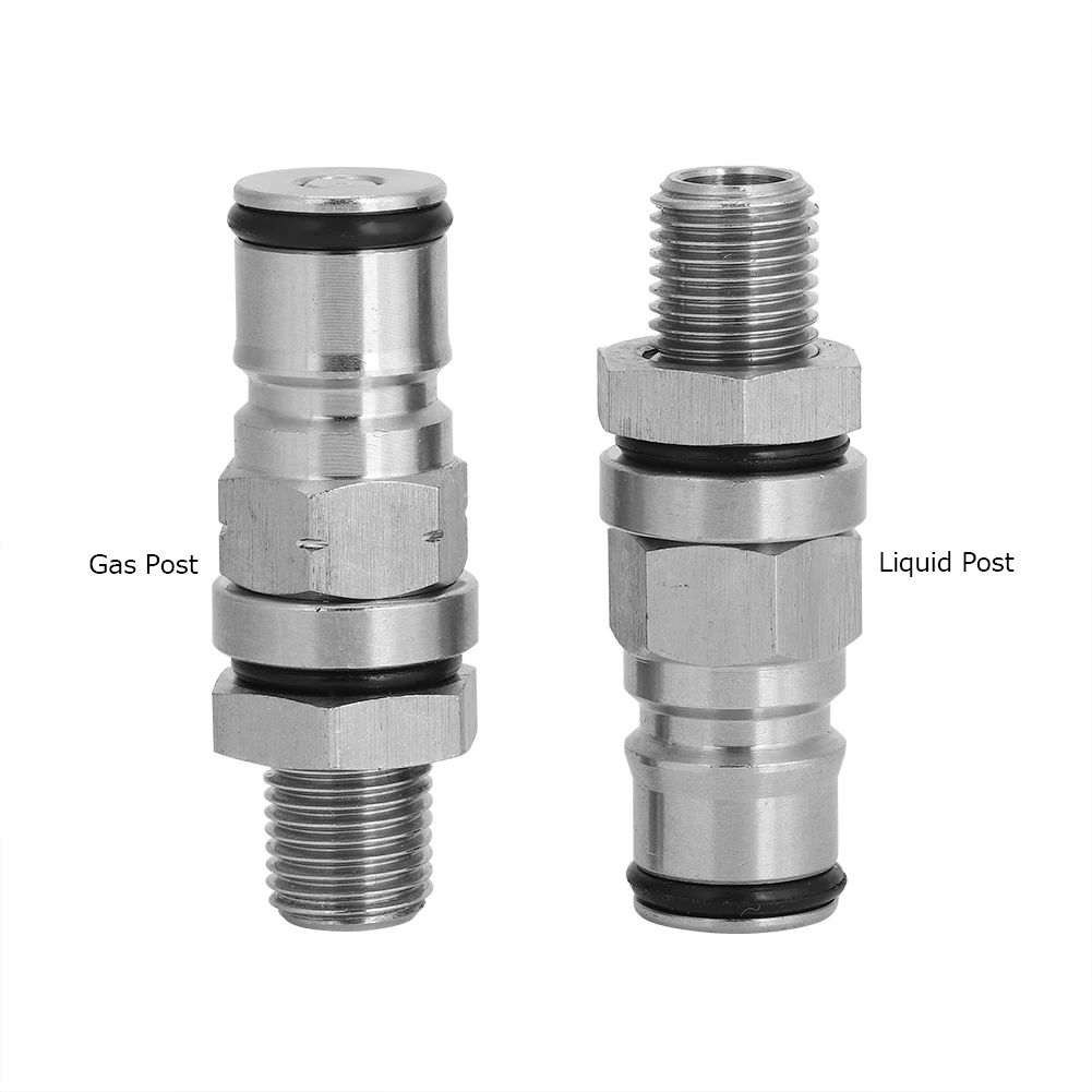 2Pcs 304 Stainless Steel Beer Keg Ball Lock Adapter Post Pressure Relief Valve Home‑ Brew Accessory Keg Ball Lock Posts