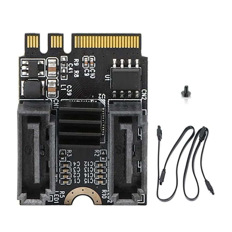 M2 to SATA3.0 Expansion Card KEY A + E WIFI M.2 to SATA Hard Disk Adapter Card Without Driver Installation JMB582 Chip