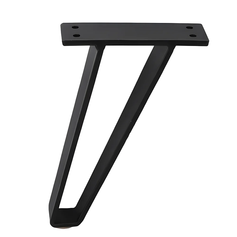 Heavy duty black metal legs furniture support foot bed cabinet TV stand hardware accessories sofa metal legs