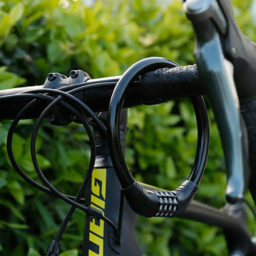 

1pc Bicycle Password For Bike Tire Portable Lock Security Lock Durable Padlock Password Padlock Easy Carry Black Color