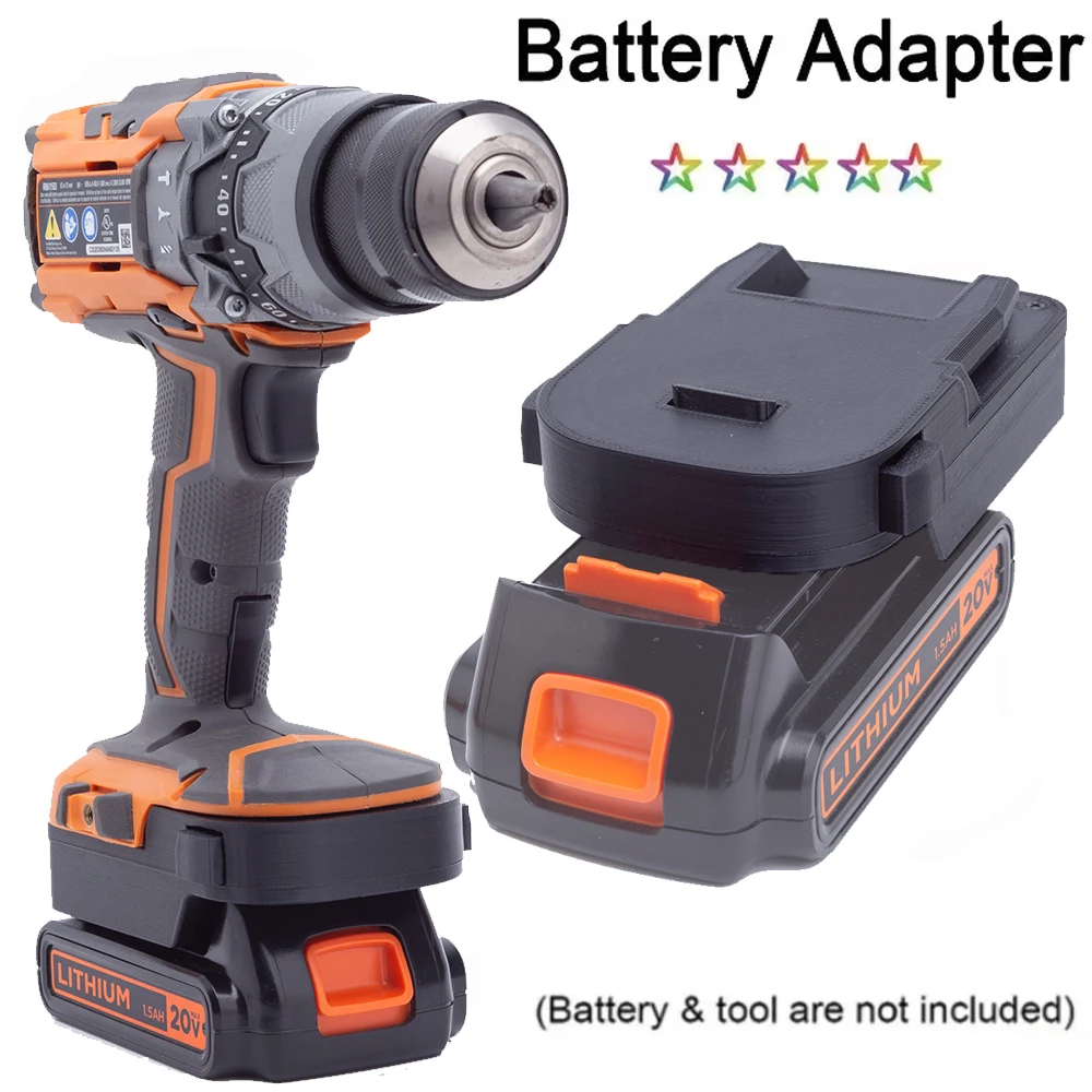 Battery Adapter Converter For Black & Decker 20V Lithium to for RIDGID AEG 18V Power Drill Tools (Not include tools and battery)