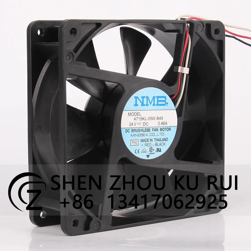 Case Fan for NMB 4715KL-05W-B49 120×120×38MM 24V 0.46A 12CM 12038 Inverter Cooling Fan