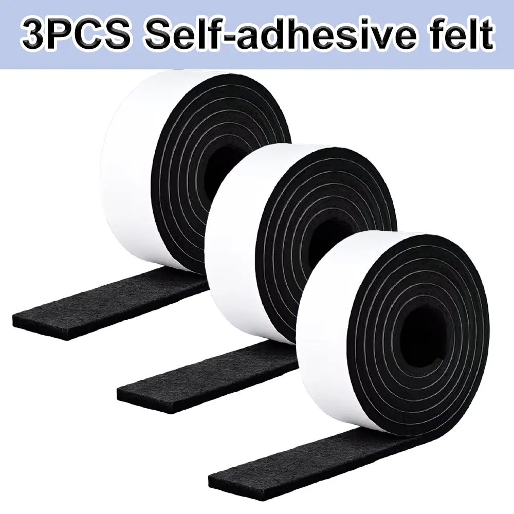 

Felt Sticker Self Adhesive Pads 3mm 3Pcs 2x100cm Table Leg Protector Chair Foot Anti Slip Hardwood Floor Scratch Guard