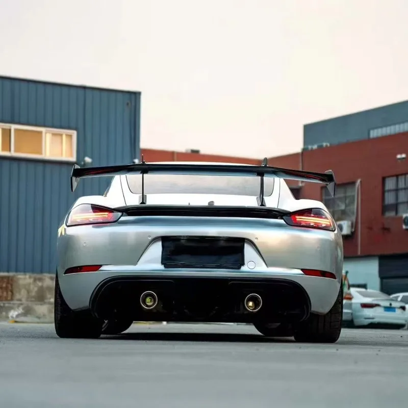 Dry Carbon Fiber RS Style Spoiler for Cayman Boxster 981 982 718 GT4 Rear Trunk Wing Body Kit