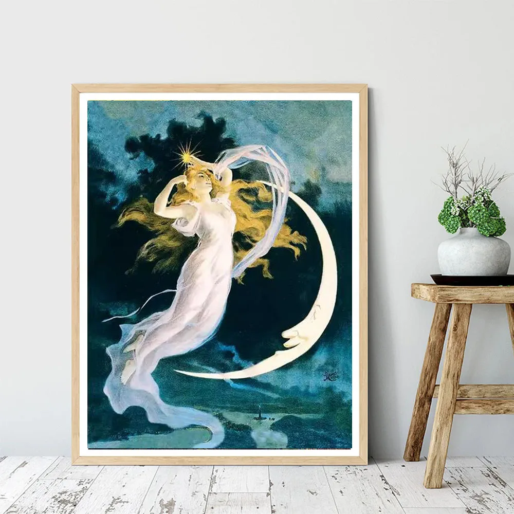 Stunning Fairy Crowned By Butterflies Painting 5d diy Diamond Mosaic Embroidery Rhinestone Victorian Vintage Wall Picture Decor