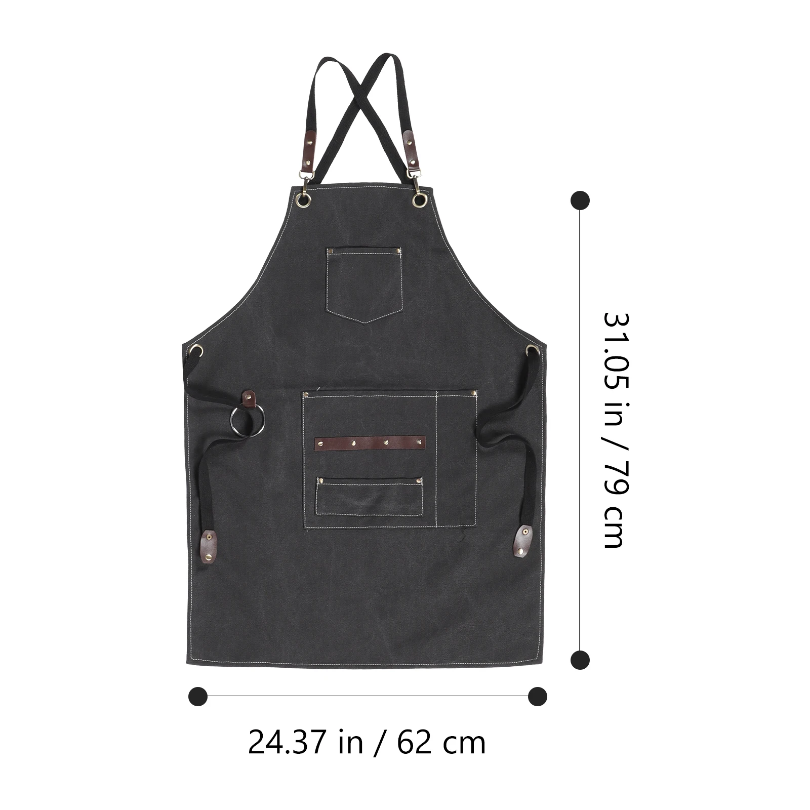 

Sturdy Canvas Work Apron Chef Kitchen Hairdresser Salon Stylist Women Men Pockets Straps Dirt Resistant Gift for Bakers