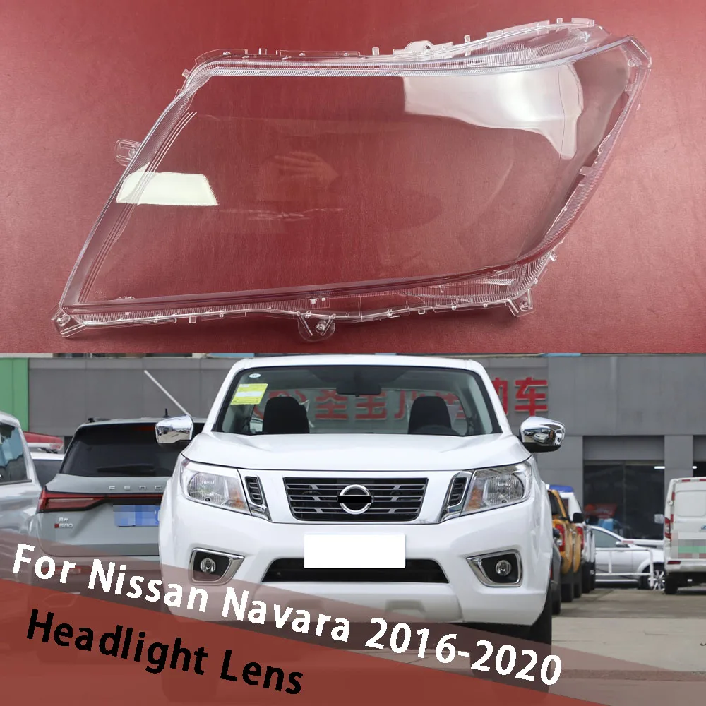

For Nissan Navara 2016-2020 Car Headlight Mask Transparent Lampshade Headlamp Cover Shell Housing Headlights Lens Plexiglass