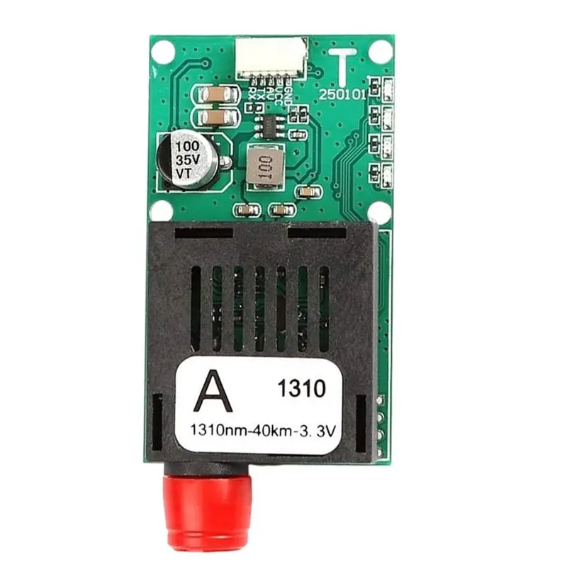 [NEW!A25P】 TTL FC Interface 40KM Fiber Transceiver Module Optical Terminal Equipment AV/VCC/GND