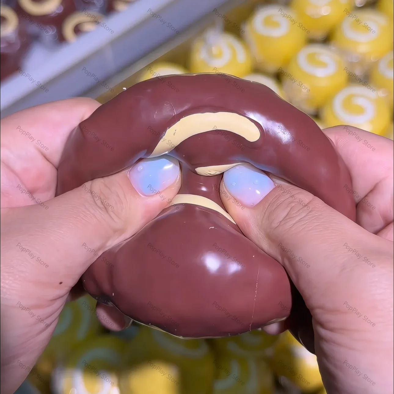 Knusprige Schweizer-Rollen-Quetschfigur, handgemachter Ball, Liebes-Schweinchen, langsam zurückfederndes Fidget-Spielzeug, sensorisches Spielzeug zur Angst- und Stresslinderung, ASMR. – Detail 3