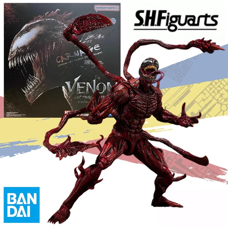 

Bandai Original S.H.Figuarts SHF Dragon Venom 2 Let ThereBe Carnage Cletus Kasady Anime Action Figure Finished Model Toy Gifts