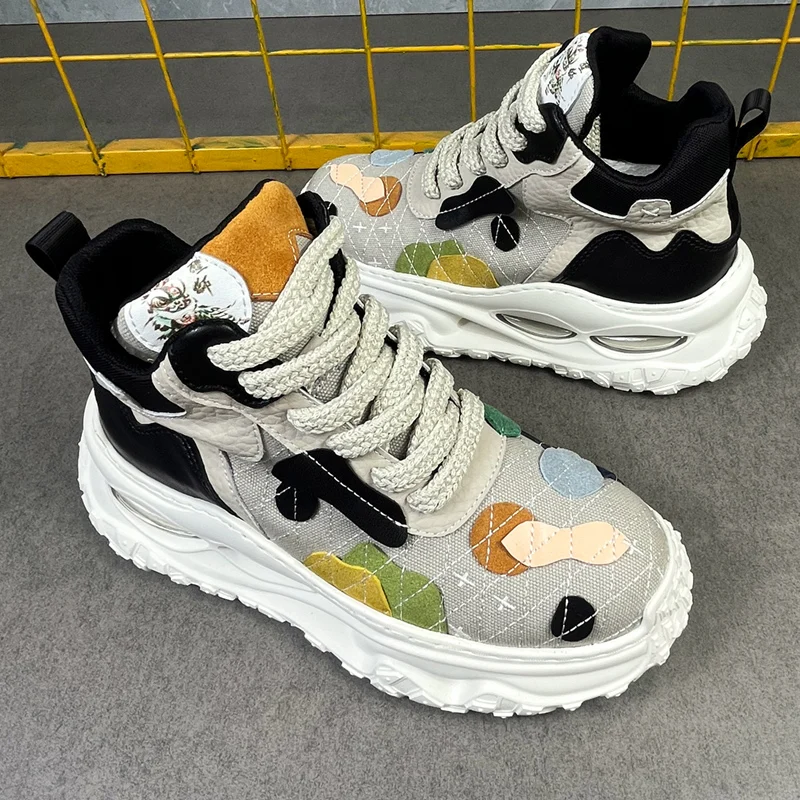 أحذية كاجوال عصرية مطرزة على الطراز الصيني للرجال، أحذية جري عصرية متعددة الاستخدامات، أحذية رياضية عالية الجودة ممتصة للصدمات، أحذية تزلج بانك للرجال #1