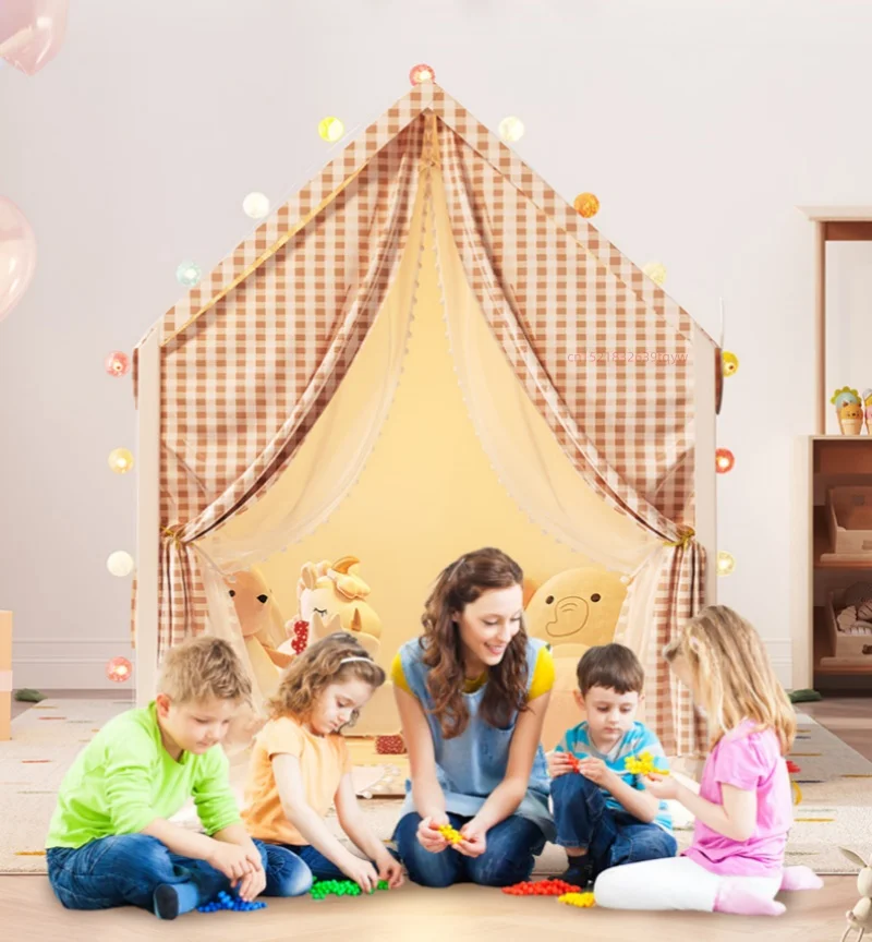 خيمة ألعاب كبيرة للأطفال، بيت لعب قلعة الأميرة، منزل صغير للأطفال، خيمة لعب داخلية وخارجية قابلة للطي، خيمة أطفال