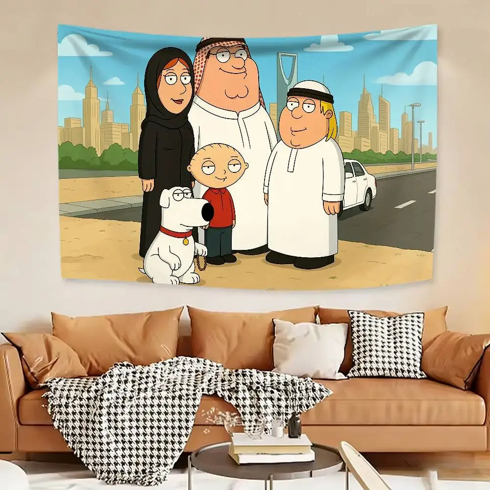 Funny F-Family Guy Flag Digital Printing Banner for Garage Wall Out Door Decoration