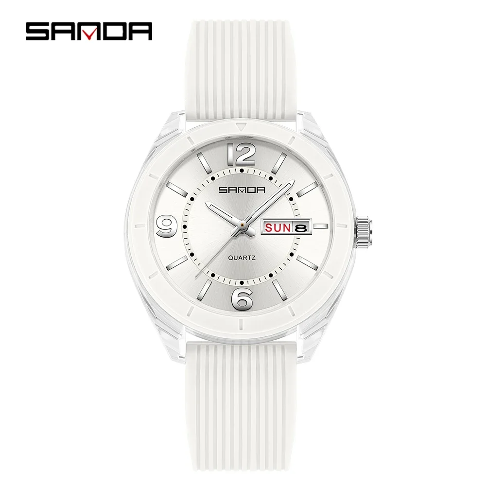 

SANDA SD6287 Горячие модные роскошные мужские кварцевые часы Спортивные многофункциональные водонепроницаемые светодиодные студенческие электронные часы