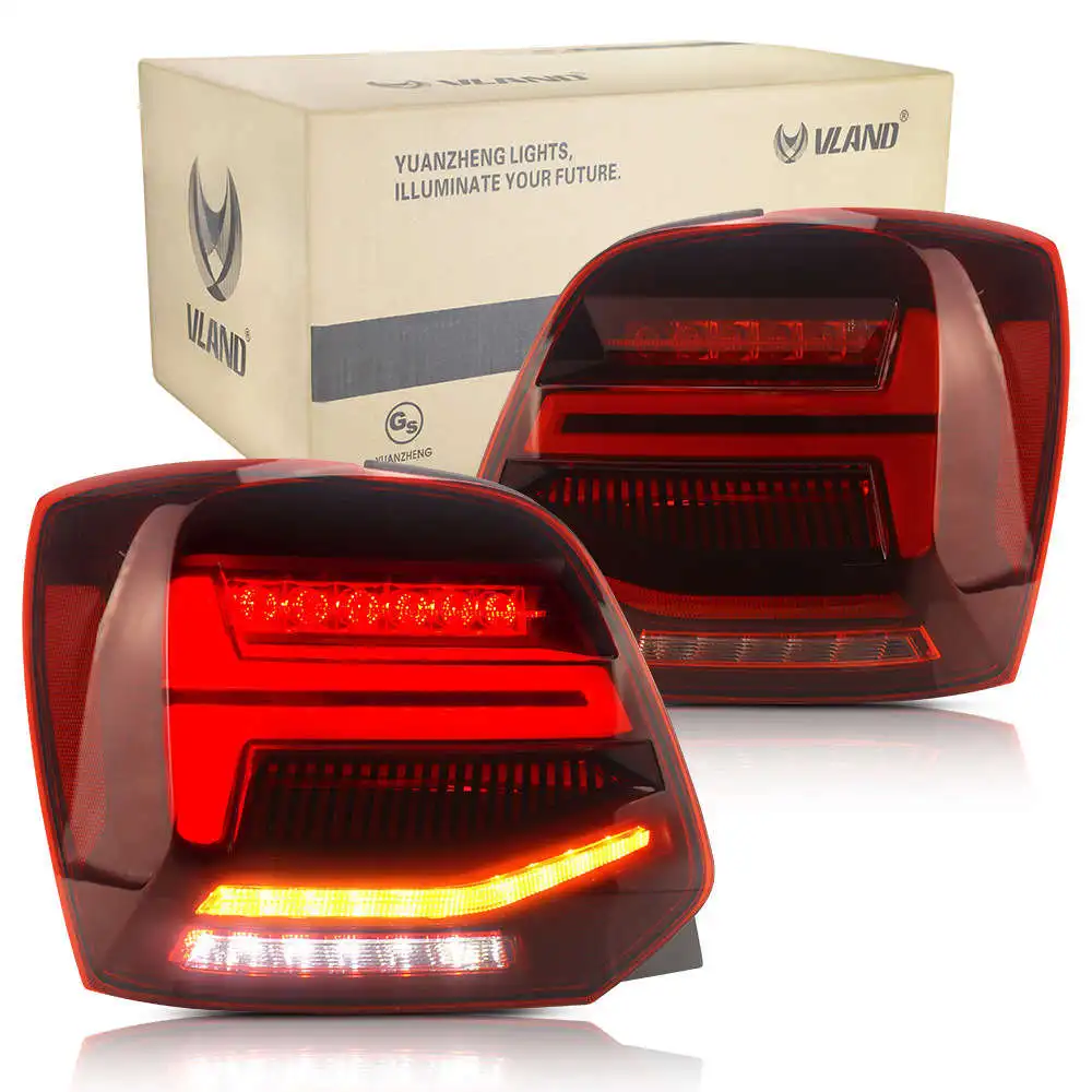 Car LED Tail Lamp For Volkswagen VENTO POLO 11-17 Streamer Turn Signal Indicator Brake Reverse Parking Running Light Taillight