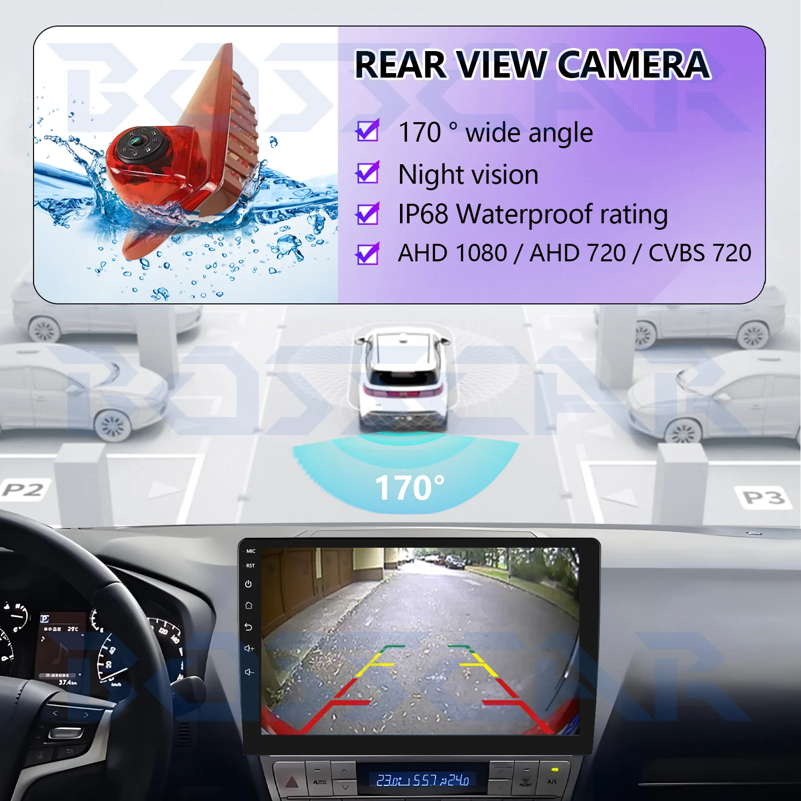 

Для Renault Master Nissan NV400 Opel Vauxhall Movano Vans 2010-2016 AHD 1080P золотой объектив стоп-сигнал задний вид камера заднего вида