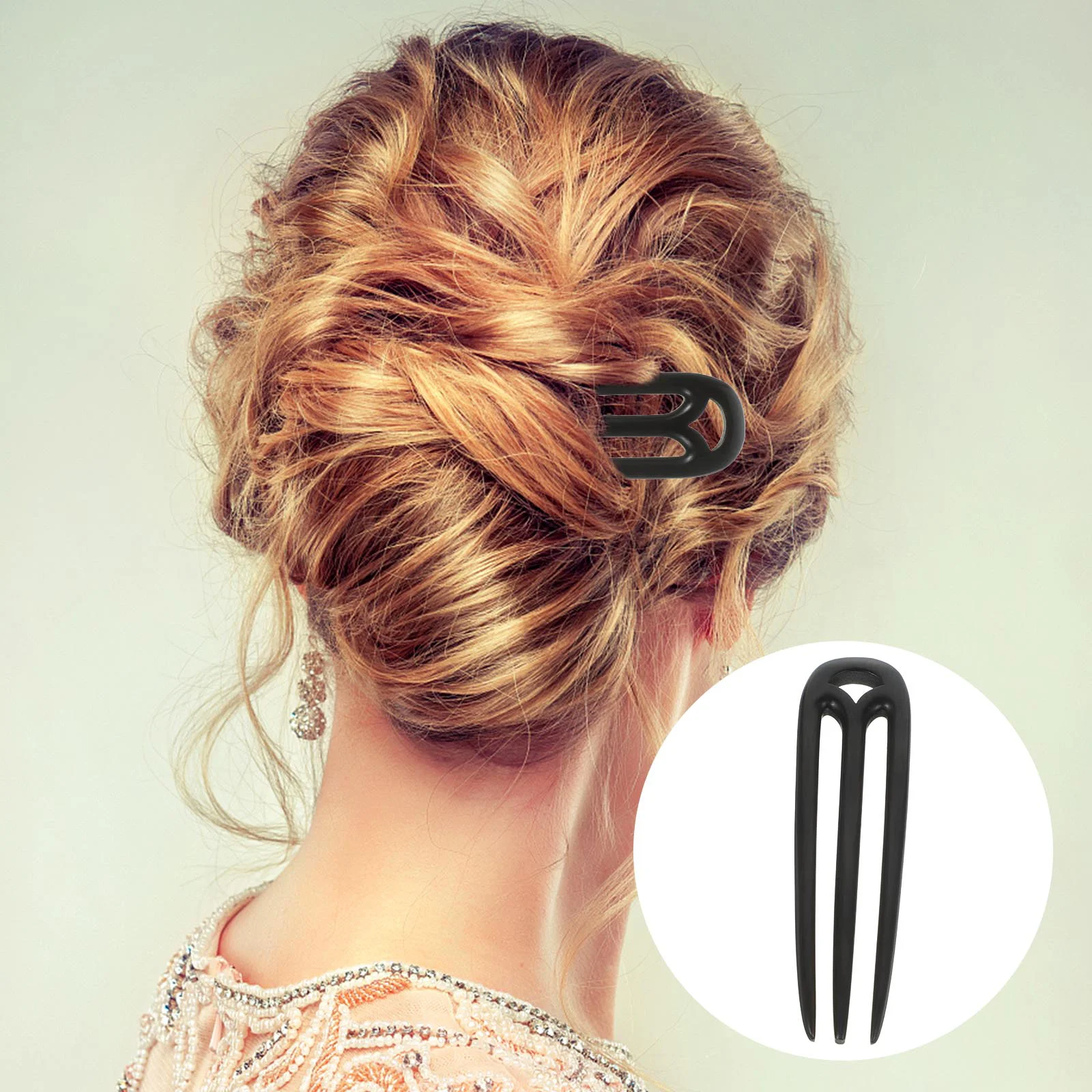 Wedding Hair Accessories Hairpin Wood Chopstick Bun Fork Women Wooden Black Chinese Women's