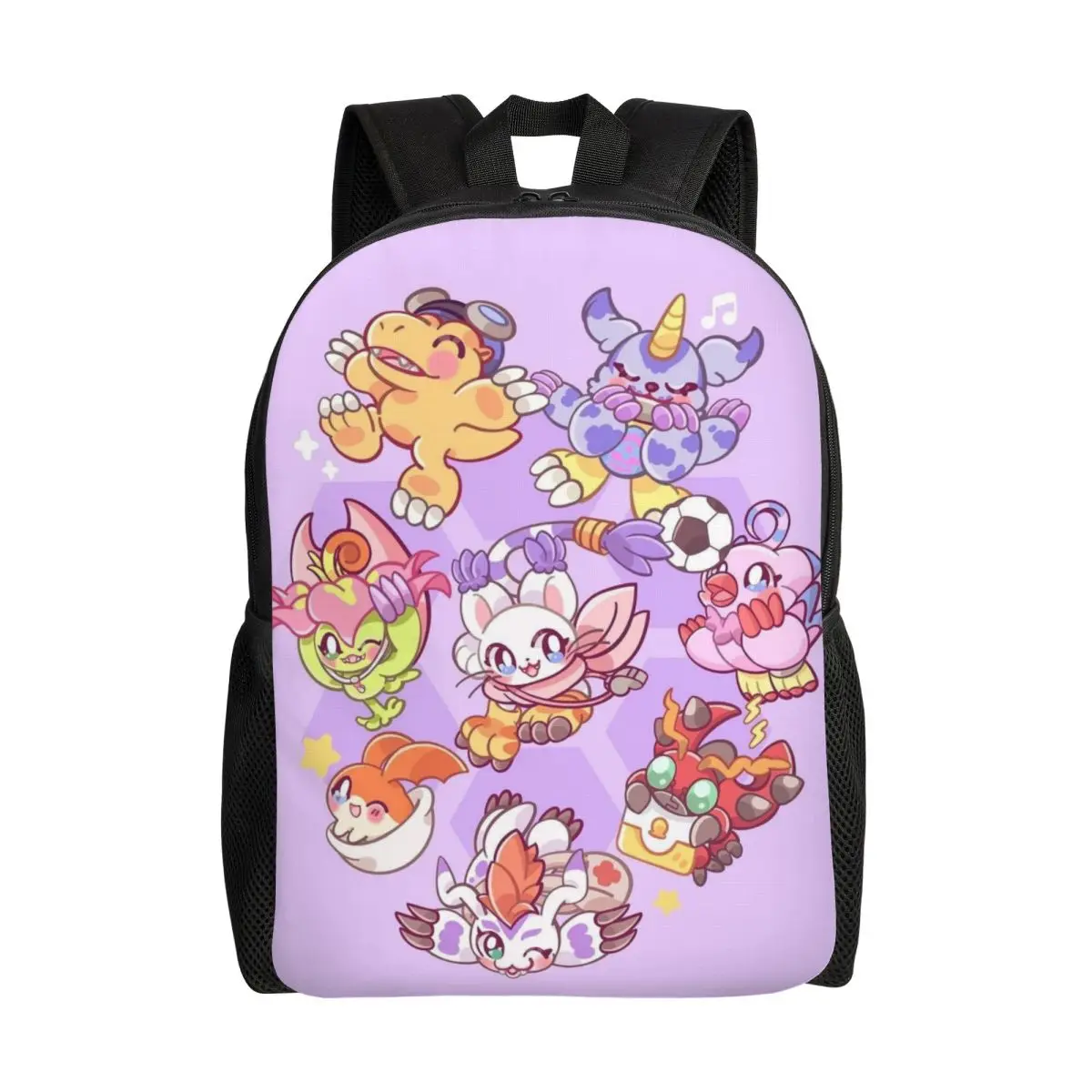 

Custom Digimones Adventure Anime Laptop Backpack Women Men Fashion Bookbag for College School Student Bags