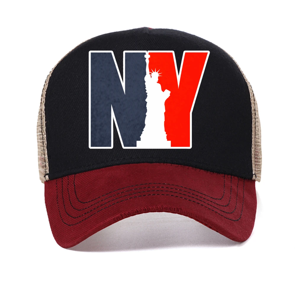 

New York Usa Letter Print baseball cap Streets Man Fitness Fashion Hip Hop hat summer casual women Sunscreen mesh Snapback Caps
