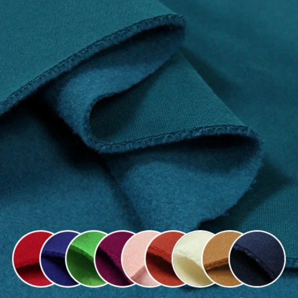 Cotton Knitting Thick Fleece Fabric Warm Winter Sweatpants Sweater Soft Clothing Design Cloth Diy Sew Fashion Wholesale Material