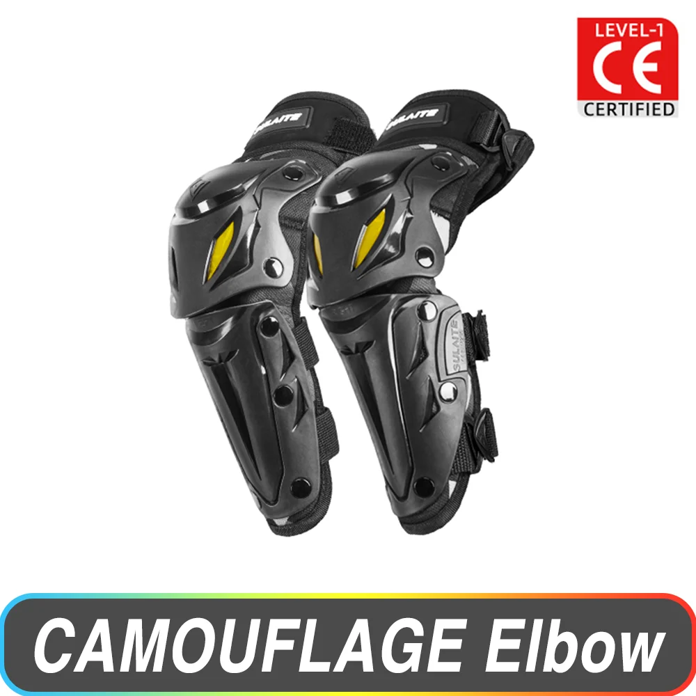 HEROBIKER Knee and Elbow Pad Set Black/One Size 6