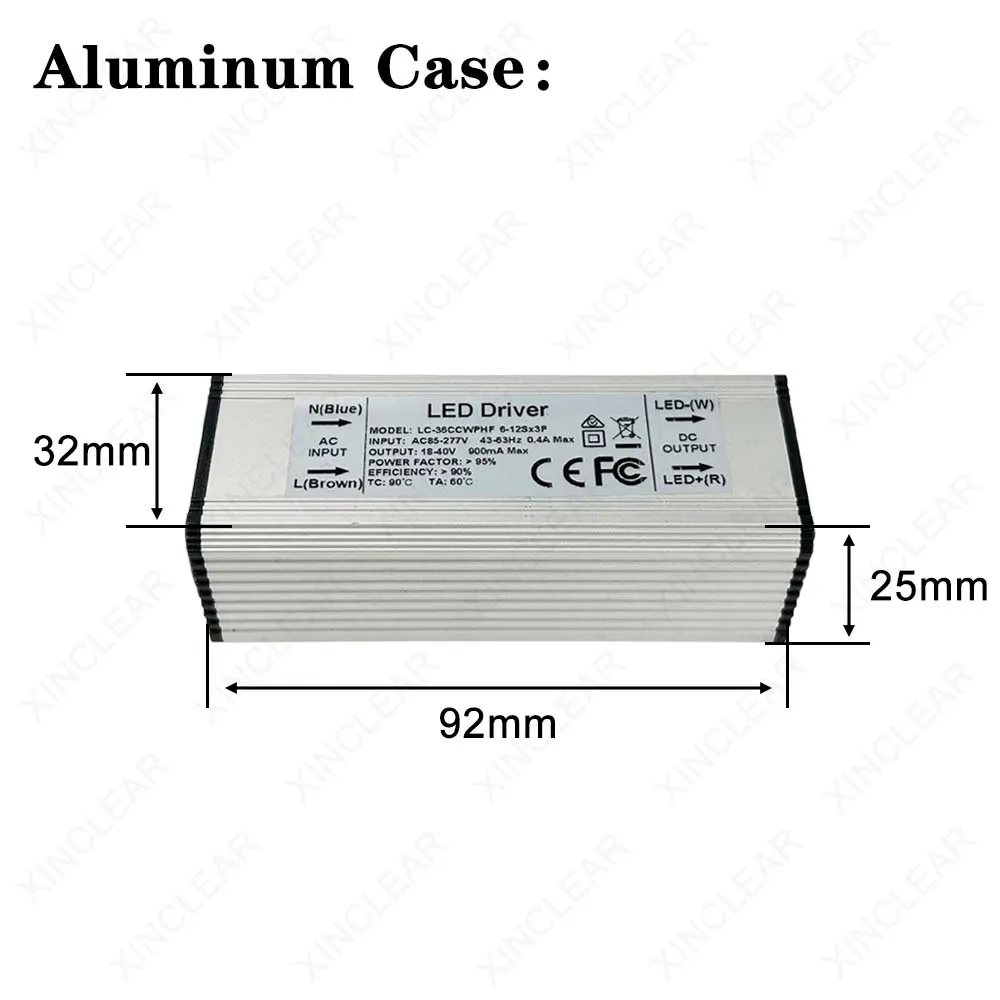 Sterownik LED DC12-40V 18-60V 24-85V 36-120V 900mA 600mA 420mA 300mA transformator oświetleniowy odpowiedni do zasilacza 12W 15W 18W 20W 24W 36W