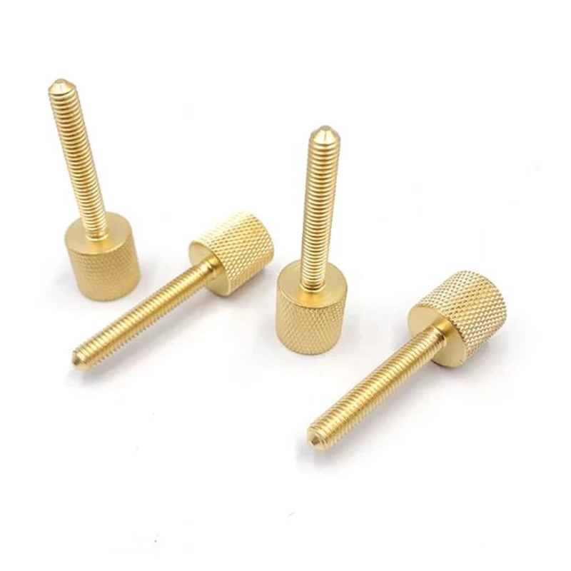 High Precision Customized M3-M6 Aluminum Alloy Hand Screw Cnc Lathe Machining Knurled Bolts