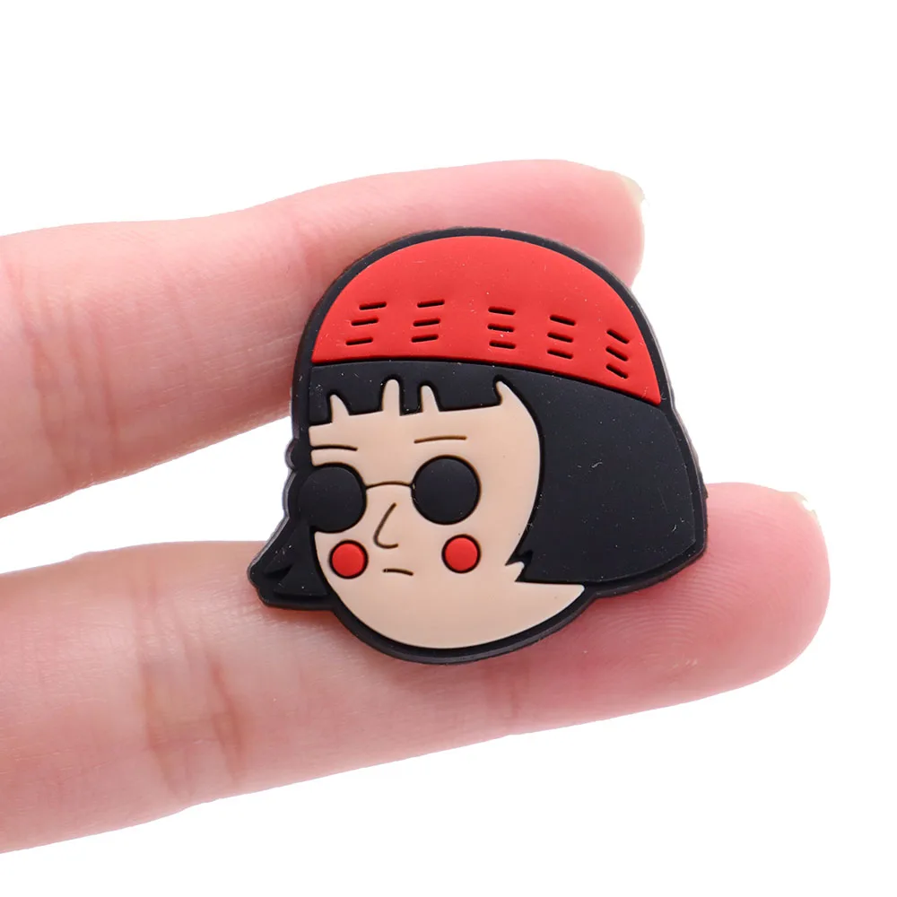 Single Sale 1PCS PVC Cute Cartoon Shoe Charms Man Woman Breaking Bad Garden Shoes Ornaments Slipper Accessories Holiday Present
