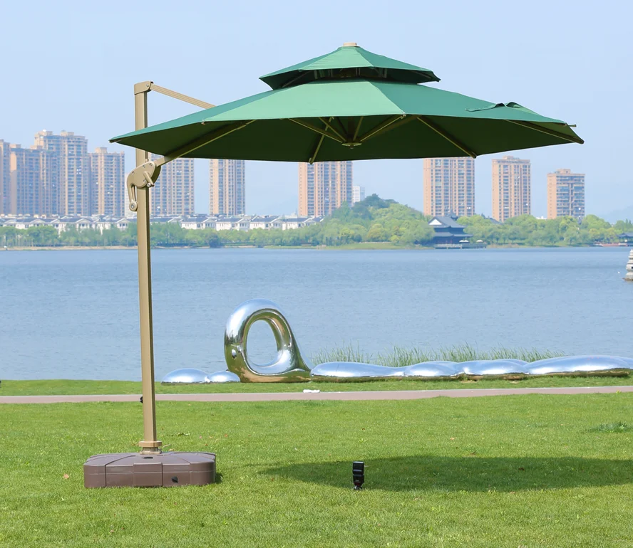 装飾スマートガーデンゴールドアルミパラソル日よけ3m丸型ロー - Smart Garden Umbrella のレビューと価格