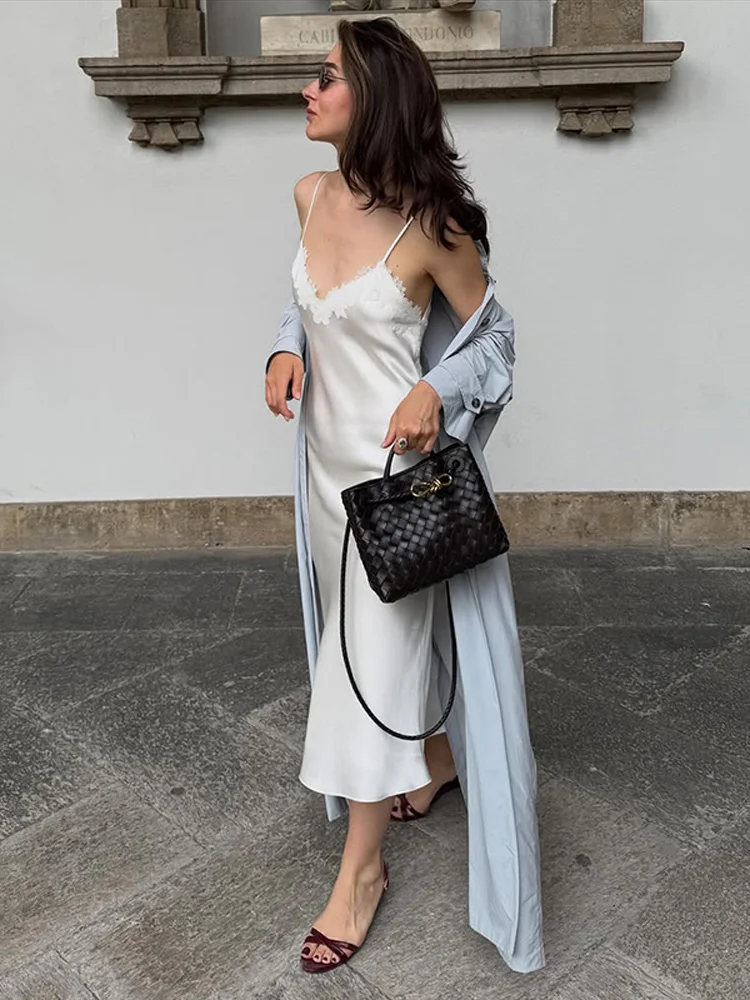 Damenjacken mit Revers, Einreihig mit Gürtel, Dünne Trenchcoats, Streetwear für Frauen, Langarm, Einfarbig, Lockerer Mantel, Neue Damen-Oberbekleidung – Detail 19