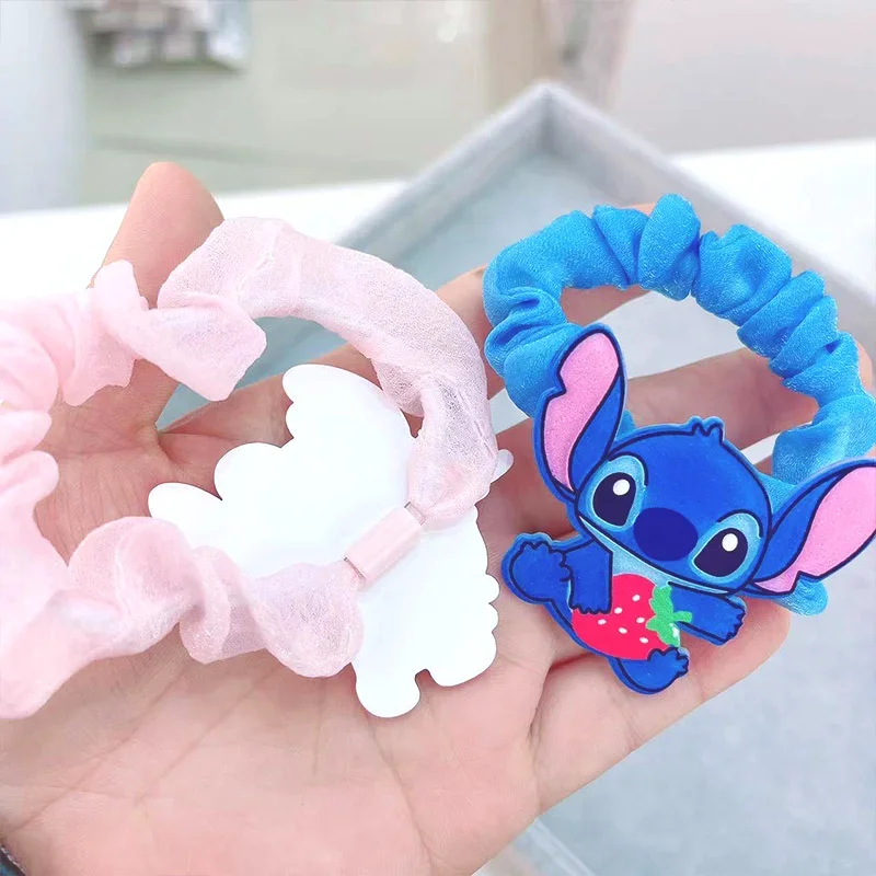 5 個アニメリロ & スティッチヘアバンドかわいいスティッチヘアピン漫画ゴムバンドヘアアクセサリー女の子ギフトおもちゃ