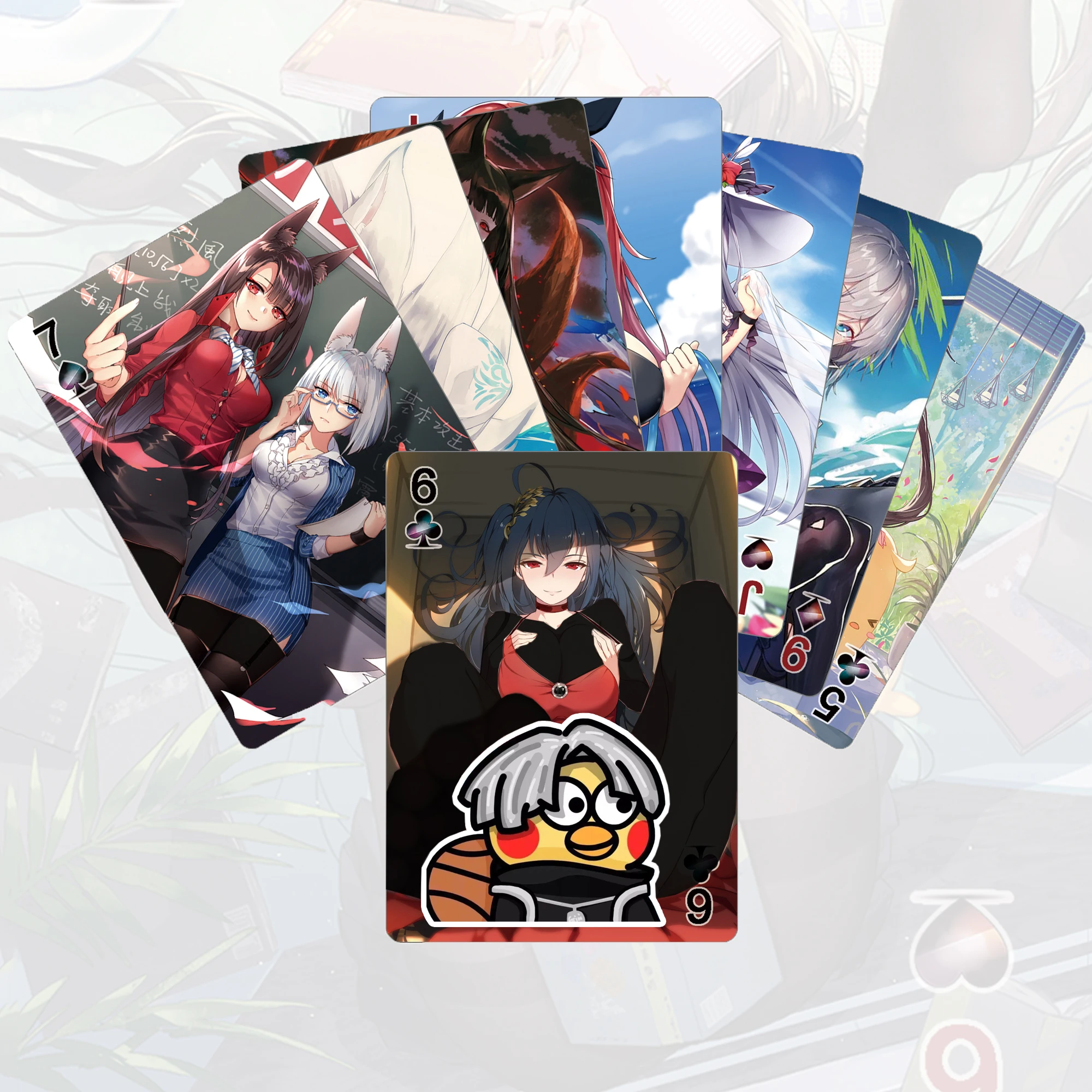 55 stks Azur Lane Speelkaarten Anime Gift Cartoon