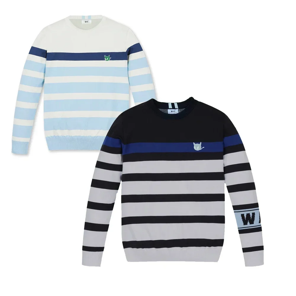 

Fashion Golf Wear Autumn/Winter Golf Men's Knitwear Round Neck Long Sleeve Warm Sweater 골프복