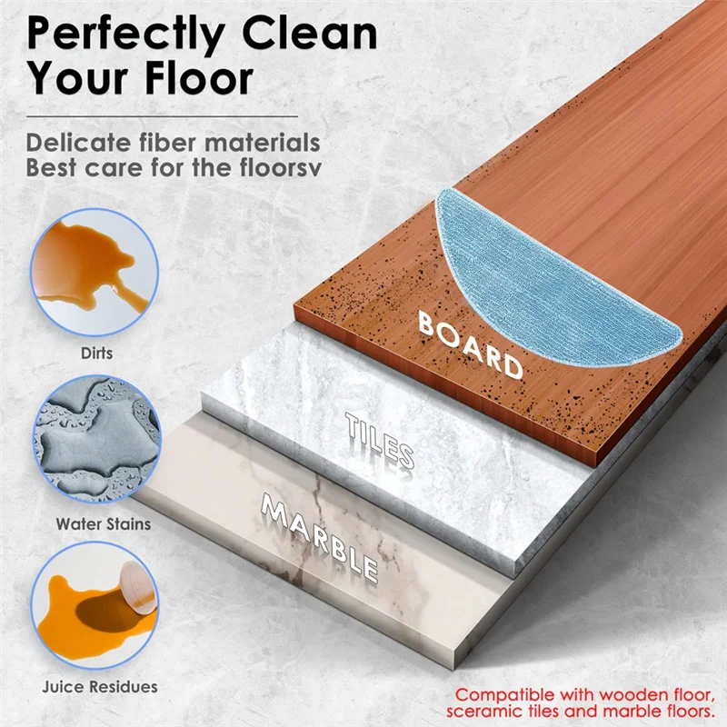 ABRG-Spazzola laterale Filtro Mop Panno per ILIFE G9/G9PRO/V9/V9PRO Accessori per aspirapolvere