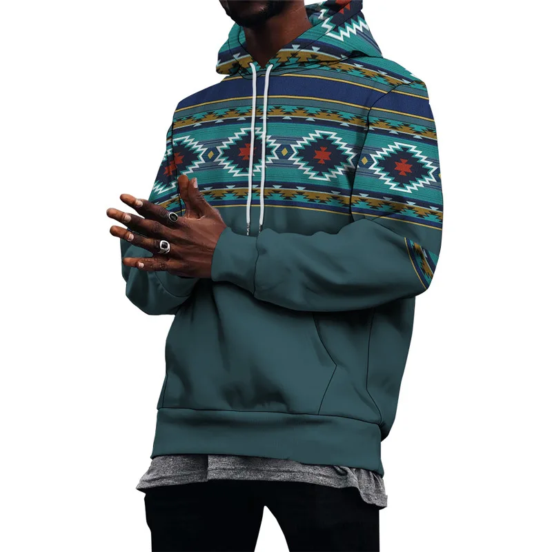 New Aztec Geometric Graphics Hoodies 3D Print Men Women Vintage Streetwear Hoody Sweatshirts Pullover Y2k Tracksuit Man Clothing