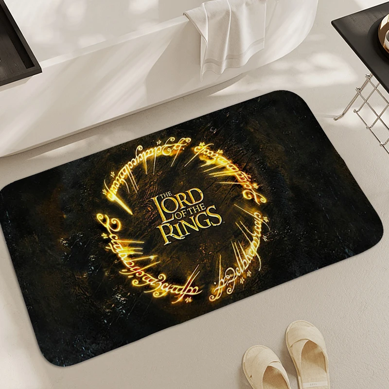 Carpet for Bedroom L-Lord of The Rings Custom Living Room Rug Anti Slip Door Mat for Bathroom Flannel Modern Home Decoration