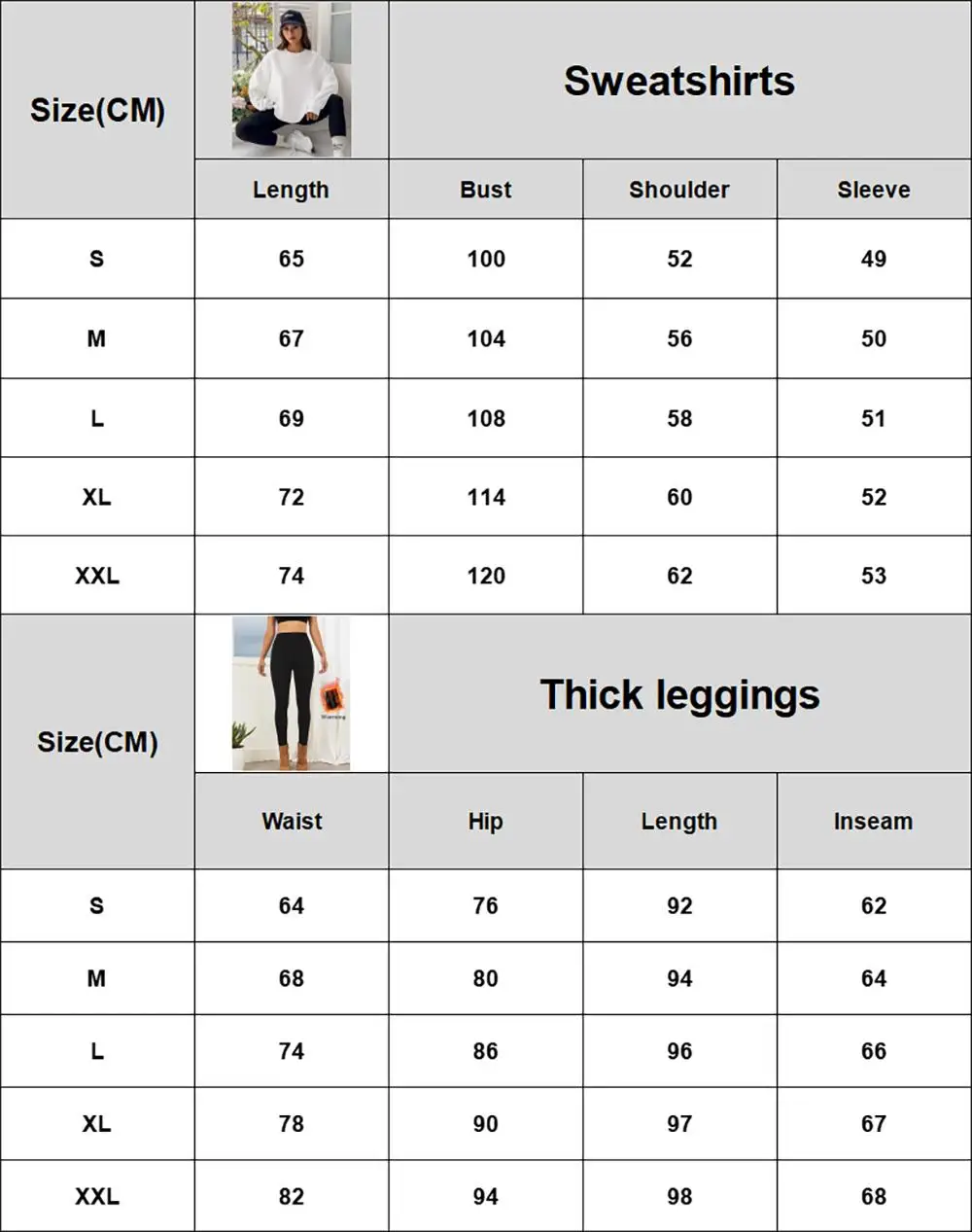 Love Coffee Funny Letter Pattern Sweatshirt Set Women Y2K Thicken Leggings Casual Crewneck Pullover Autumn Fleece Sportswear - view 6
